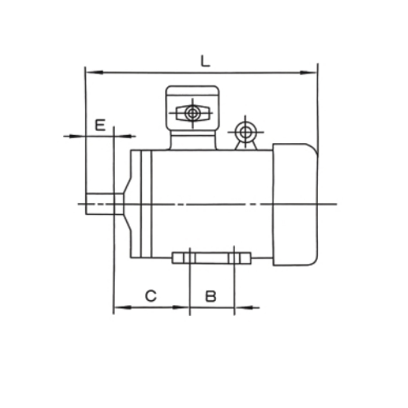 機座帶底腳、端蓋上無(wú)凸緣的電動(dòng)機(B3)